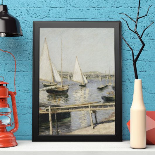 Segelboote in Argenteuil von Gustave Caillebotte Poster