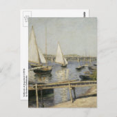 Segelboote in Argenteuil von Gustave Caillebotte Postkarte (Vorne/Hinten)