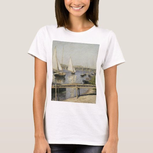 Segelboote in Argenteuil von Gustave Caillebotte T-Shirt (Vorderseite)