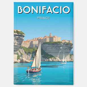 Segelboote in Bonifacio Korsika Frankreich Magnet