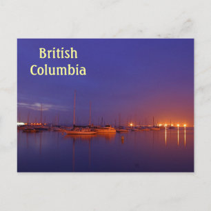 Segelboote in British Columbia im Yachthafen bei D Postkarte