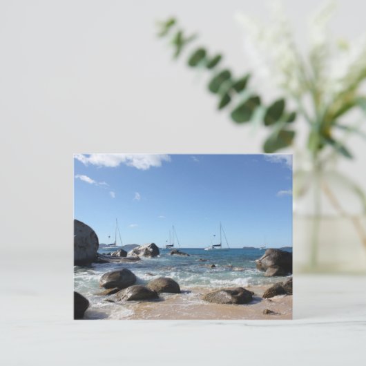 Segelboote in den Bädern, BVI Postkarte (Stehend Vorderseite)
