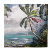 Segelboote in der Bucht Fliese (Vorderseite)