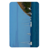 Segelboote in der Bucht Weißes und Blaues Wassersc Magnet (Vertikal)