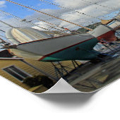 Segelboote in Dry Dock in Antigua Canvas Print Poster (Ecke)