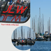 Segelboote in einer Reihe fotografischer Küstenfot Schreibtischunterlage