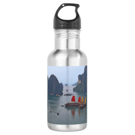 Segelboote in Ha Long Bay - Vietnam, Asien Edelstahlflasche