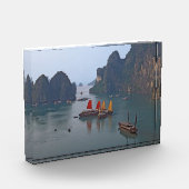 Segelboote in Ha Long Bay - Vietnam, Asien Fotoblock (Links)