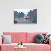 Segelboote in Ha Long Bay - Vietnam, Asien Leinwanddruck (Insitu (Wohnzimmer))