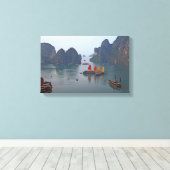 Segelboote in Ha Long Bay - Vietnam, Asien Leinwanddruck (Insitu (Holzboden))