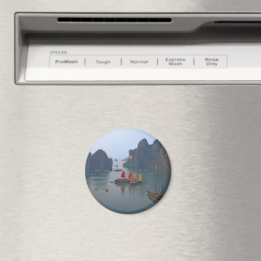 Segelboote in Ha Long Bay - Vietnam, Asien Magnet (In Situ (Geschirrspüler))