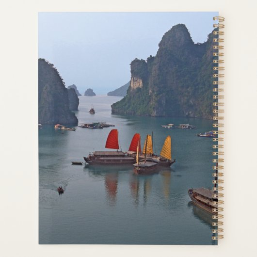 Segelboote in Ha Long Bay - Vietnam, Asien Planer (Rückseite)