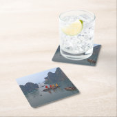 Segelboote in Ha Long Bay - Vietnam, Asien Rechteckiger Pappuntersetzer (Vor Ort)