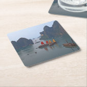 Segelboote in Ha Long Bay - Vietnam, Asien Rechteckiger Pappuntersetzer (angewinkelt)