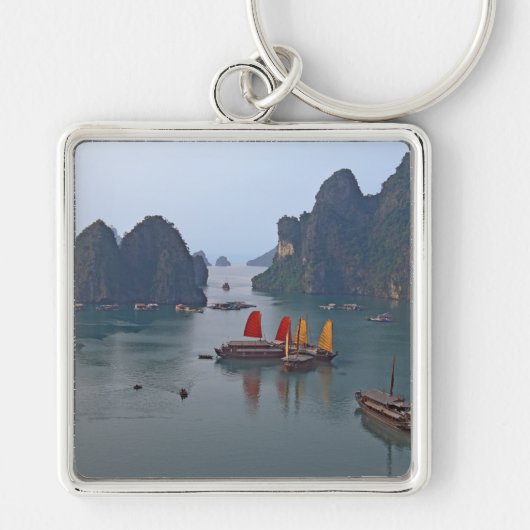 Segelboote in Ha Long Bay - Vietnam, Asien Schlüsselanhänger (Vorne)