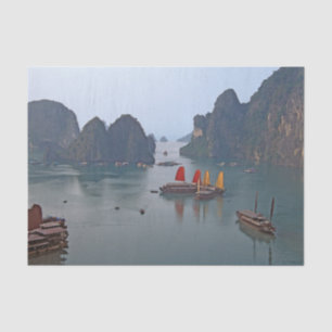 Segelboote in Ha Long Bay - Vietnam, Asien Seidenpapier