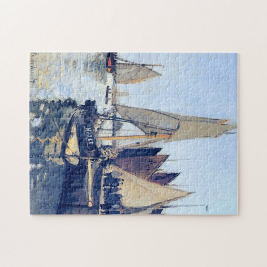 Segelboote in Honfleur Monet Fine Art Puzzle (Horizontal)