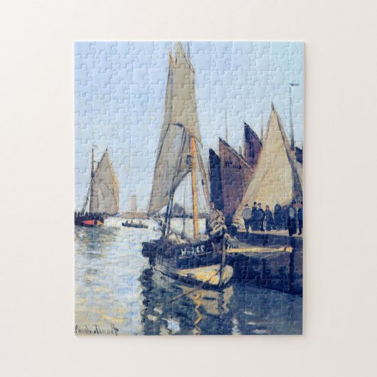 Segelboote in Honfleur Monet Fine Art Puzzle (Vertikal)