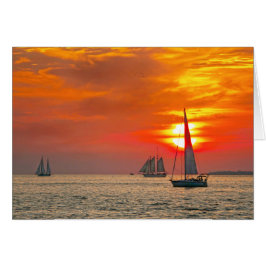 Segelboote in Key West, Florida, Sunset