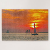 Segelboote in Key West, Florida, Sunset Puzzle (Horizontal)