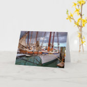 Segelboote in Key West Karte (Gelbe Blume)