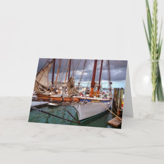 Segelboote in Key West Karte (Vorderseite)