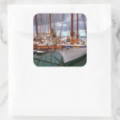 Segelboote in Key West Quadratischer Aufkleber (Tasche)