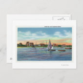 Segelboote in Lewis Bay, Englewood Beach View Postkarte (Vorne/Hinten)