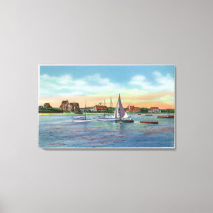 Segelboote in Lewis-Bucht, Leinwanddruck