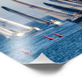 Segelboote in Richtung Kanal - Marina Del Rey, CA Fotodruck (Ecke)