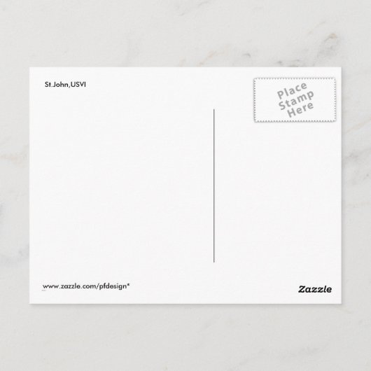 Segelboote in St. John Postkarte (Rückseite)