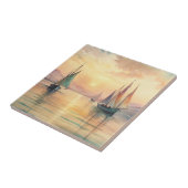 Segelboote in Sunset Fliese (Seite)