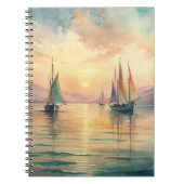Segelboote in Sunset Notizblock (Vorderseite)