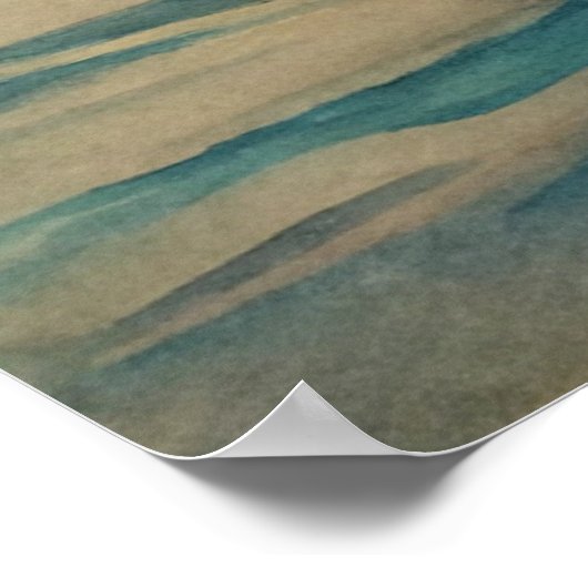 Segelboote in Sunset Poster (Ecke)