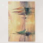 Segelboote in Sunset Puzzle (Vertikal)