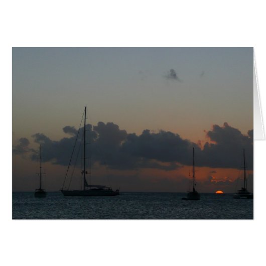 Segelboote in Sunset Tropical Seascape (Vorderseite (Horizontal))