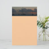 Segelboote in Sunset Tropical Seascape Briefpapier (Stehend Vorderseite)