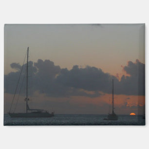 Segelboote in Sunset Tropical Seascape Magnet