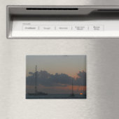 Segelboote in Sunset Tropical Seascape Magnet (In Situ (Geschirrspüler))
