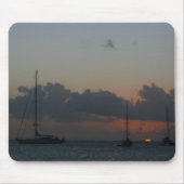Segelboote in Sunset Tropical Seascape Mousepad (Vorne)