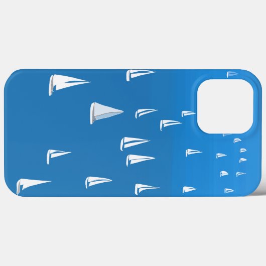 Segelboote in tiefblauem Meer - Regatta Sailboote Case-Mate iPhone Hülle (Rückseite (Horizontal))