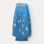 Segelboote in tiefblauem Meer - Regatta Sailboote Flaschenkühler (Vorderseite)