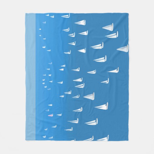 Segelboote in tiefblauem Meer - Regatta Sailboote Fleecedecke (Vorderseite)