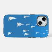 Segelboote in tiefblauem Meer - Regatta Sailboote iPhone 15 Hülle (Rückseite (Horizontal))