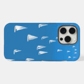 Segelboote in tiefblauem Meer - Regatta Sailboote iPhone Hülle (Rückseite (Horizontal))