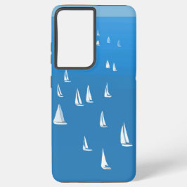 Segelboote in tiefblauem Meer - Regatta Sailboote Samsung Galaxy Hülle