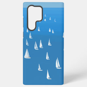 Segelboote in tiefblauem Meer - Regatta Sailboote Samsung Galaxy Hülle