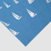 Segelboote in tiefblauem Meer - Regatta Sailboote Seidenpapier (Detail)