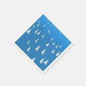 Segelboote in tiefblauem Meer - Regatta Sailboote Serviette (Ecke)
