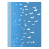 Segelboote in tiefblauem Meer - Regatta Sailboote Tischdecke (Vorderseite)
